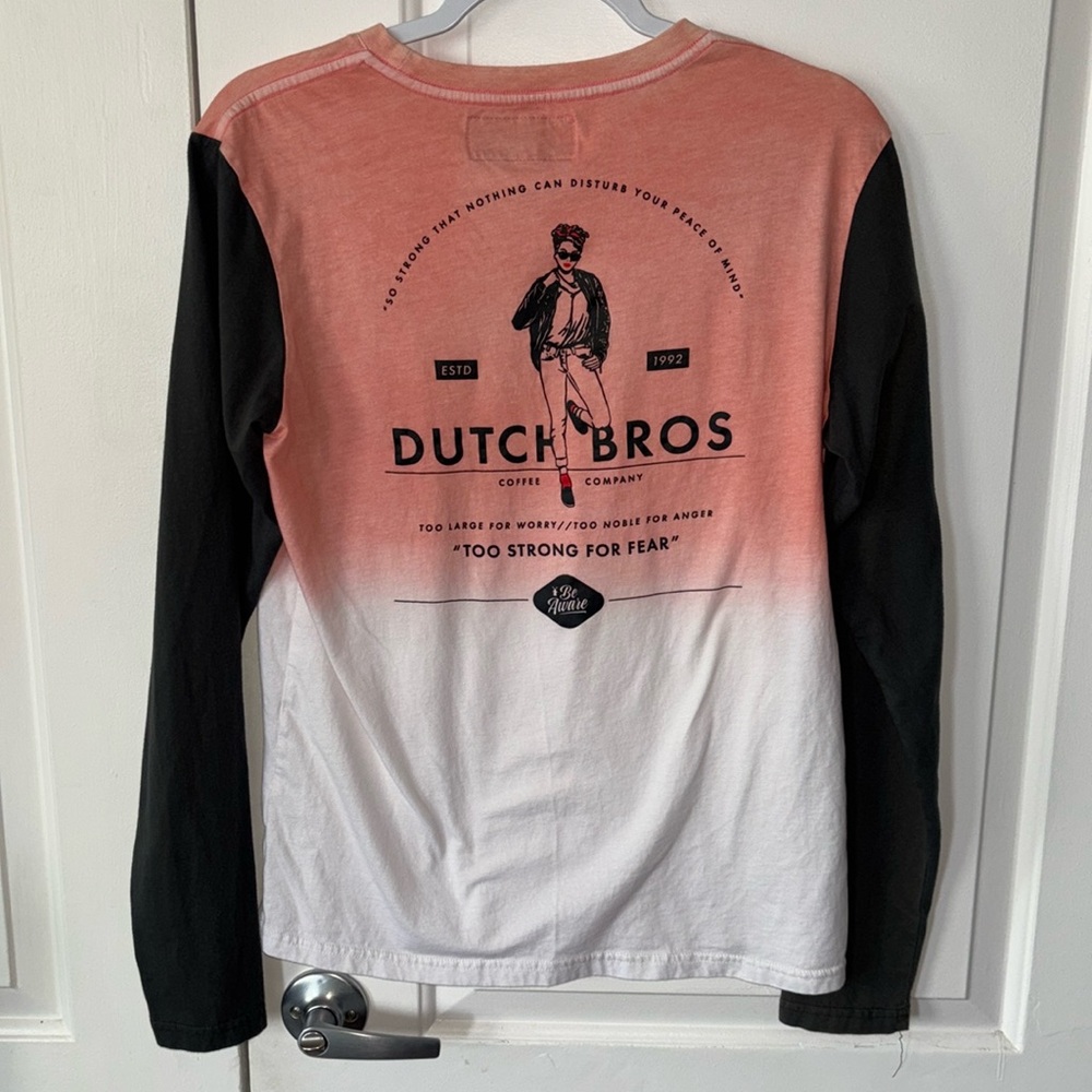 Dutch Bros long sleeve Be Aware tee shirt L